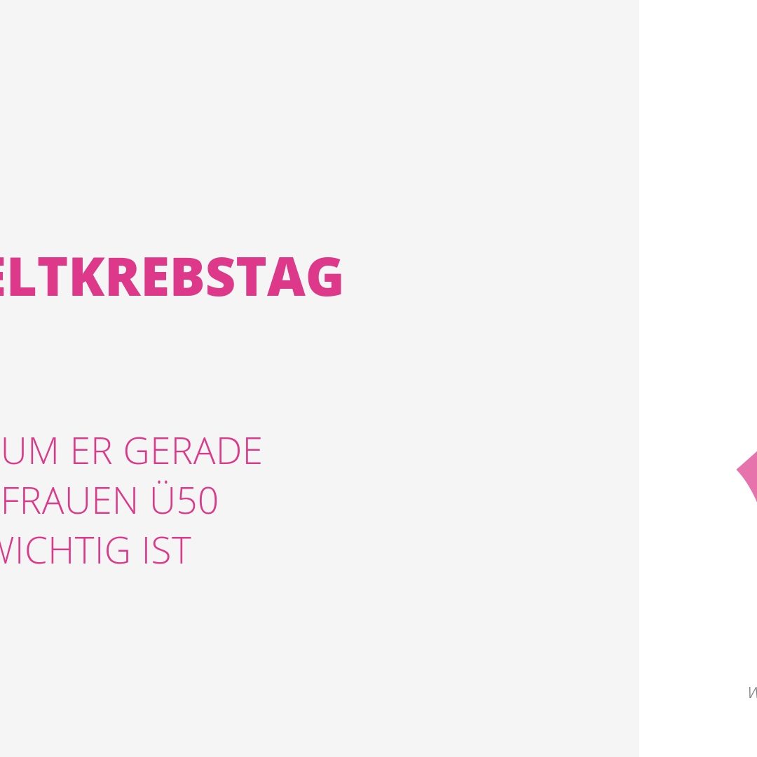 Weltkrebstag- für 50Plus so wichtig