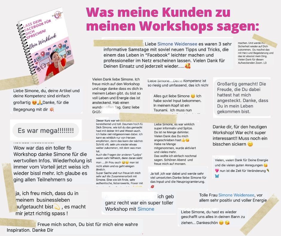 FB Was meine Kunden zu meinem Workshop sagen II-2 Digitale Sichtbarkeit, Lifestyle 50Plus, Blog Ü50, Best Ager Lounge, Facebook Marketing, Frauen über 50, Blog Ü50, Blog 50Plus, Simone Weidensee. Lifestyle,